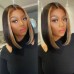 2x6 Colored Straight BOB Lace Closure Wig Double Drawn Virgin Human Hair Wig